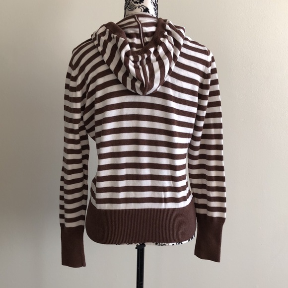 Striped hodded sweater for women - Picture 3 of 3